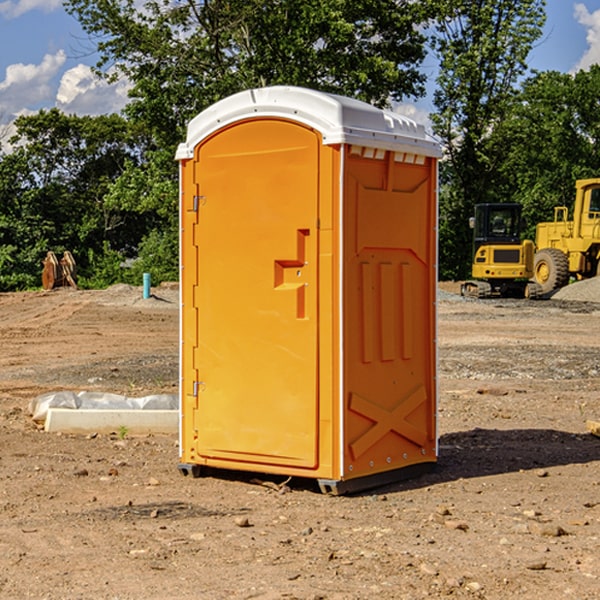 can i customize the exterior of the porta potties with my event logo or branding in Woodsville